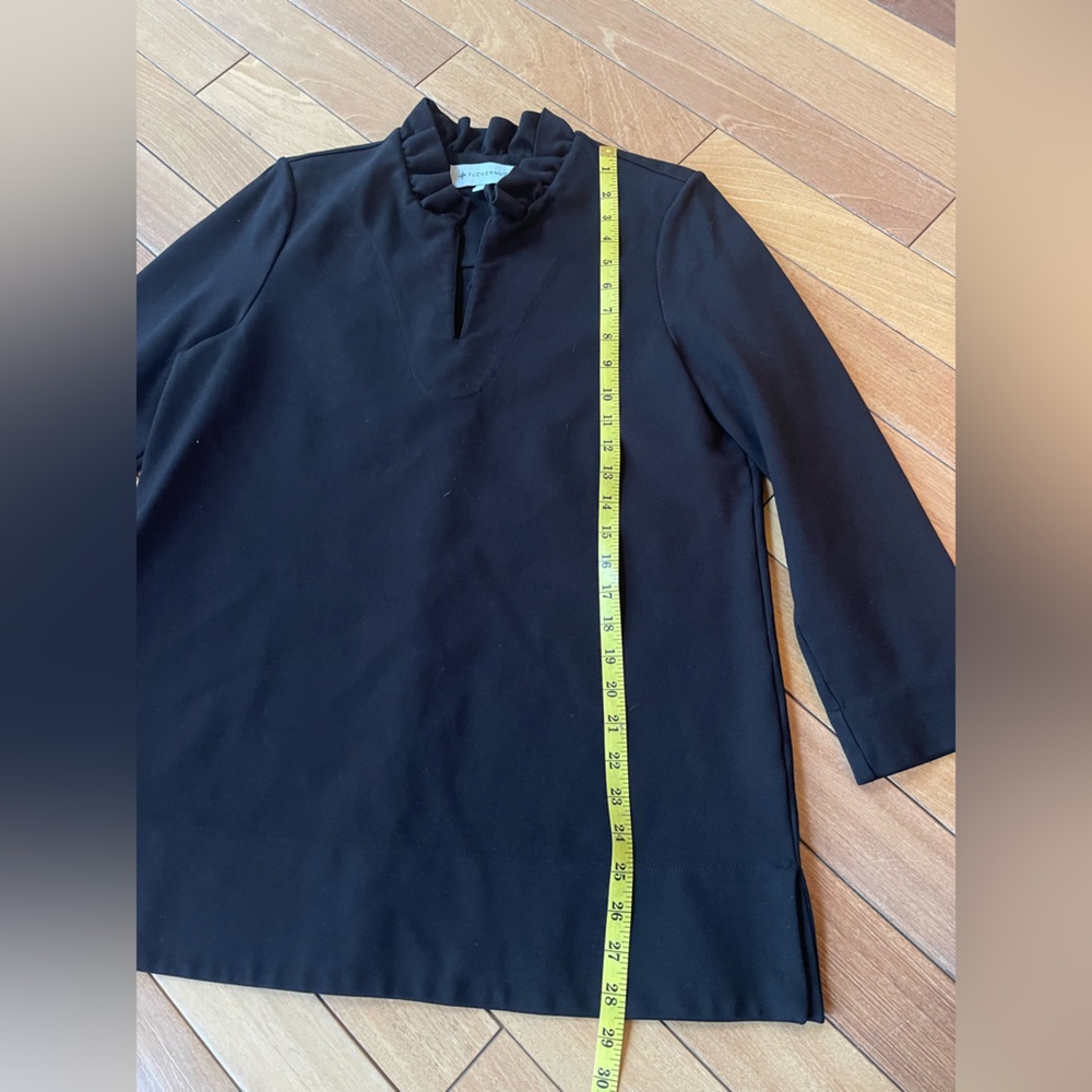 Tuckernuck Black Ruffle Neck Tunic Top - Picture 6 of 12